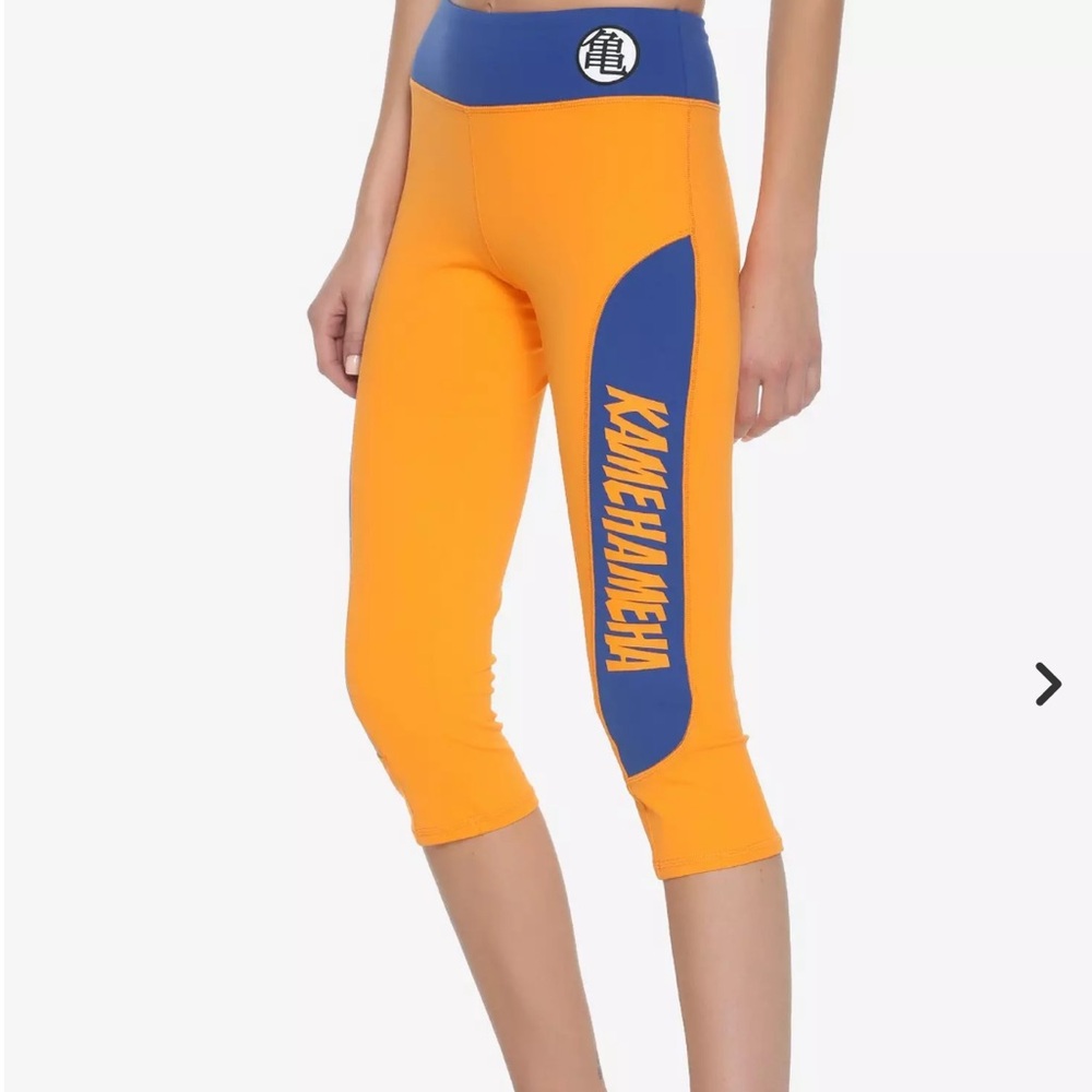 Dragon Ball Z Kamehameha Active Gym Cropped Capris Leggings